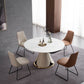 Brown and Beige Dining Chairs Contemporary Armless Dining Side Chair