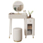 Tavolo da vanità in ardesia sgabello set da vanità bianco con specchio delle luci