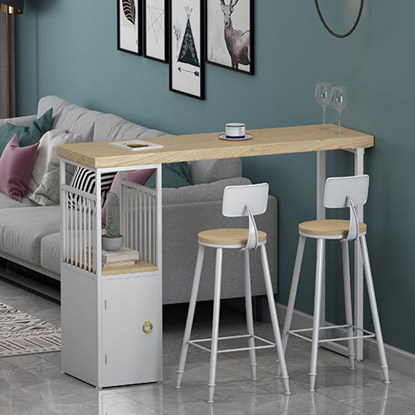 Tavolo da pranzo in legno di pino tavolo da bar moderno rettangolo con doppio piedistallo per cucina