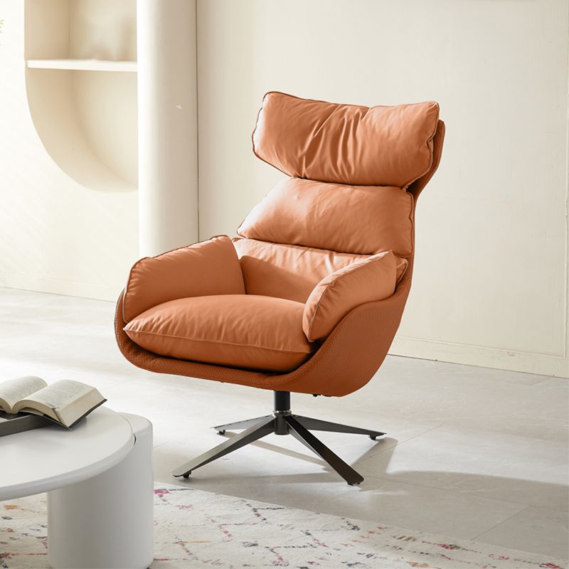 Sedia a braccio a colore solido contemporaneo sedia a base di base a 4 stelle con girevole