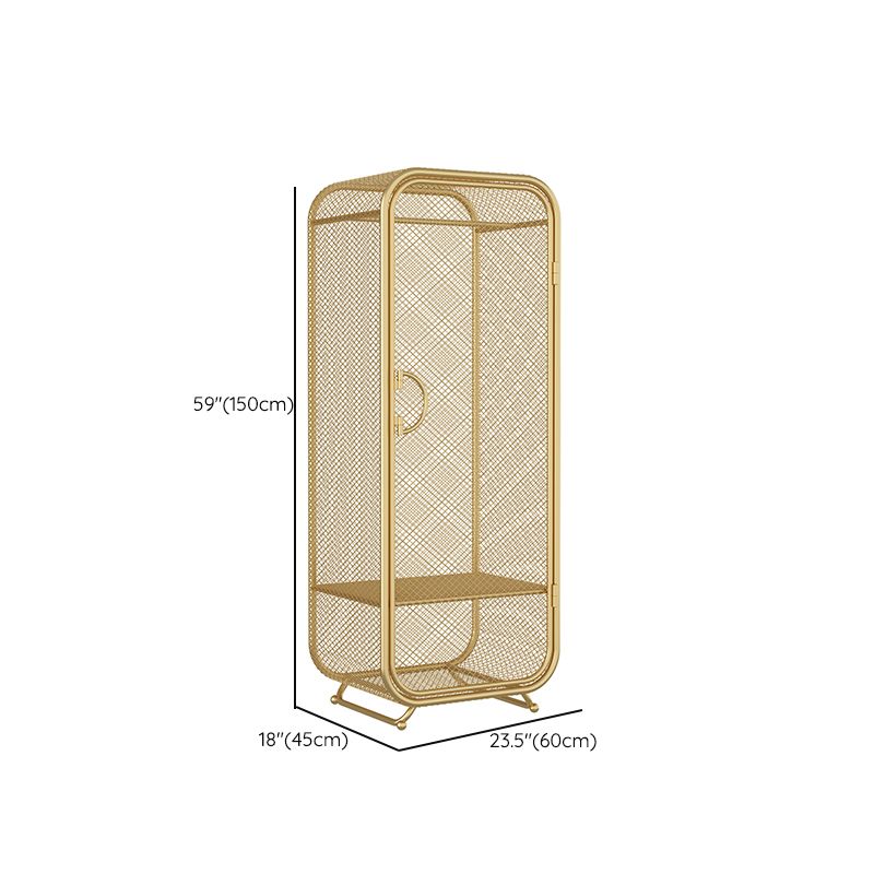Metal Storage Cabinet Industrial Wardrobe Armoire with Garment Rod Clearhalo 'Armoires & Wardrobes' 'armoires_wardrobes' 'Bedroom Furniture' 'furn' 'furn_armoires_wardrobes' 'Furniture' 1200x1200_c74d7075-83d1-45c8-81f6-094ad4f9b856