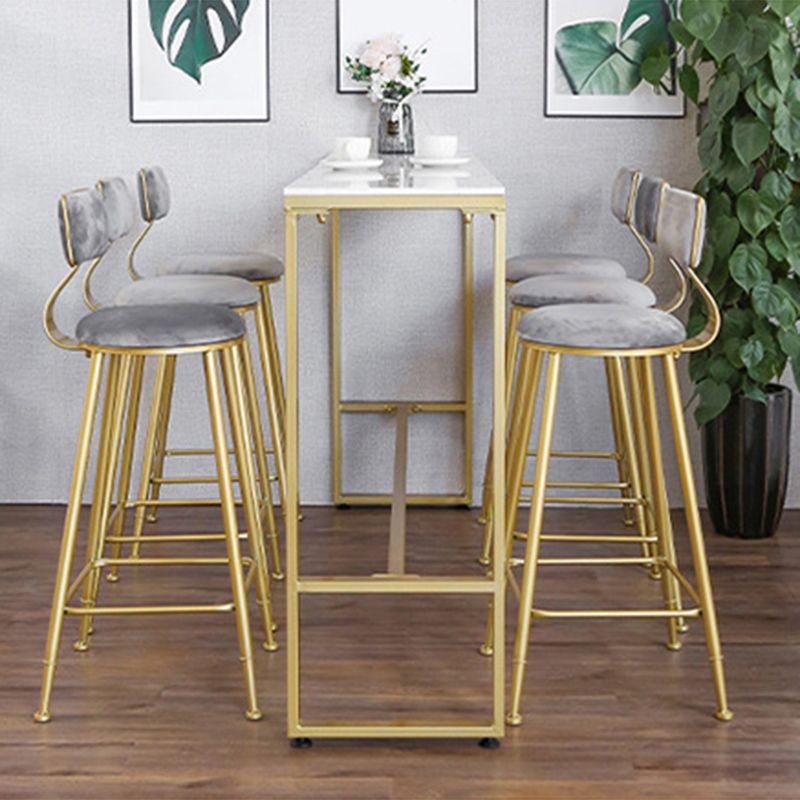 Luxurious Rectangle Bar Table Set 1/4/5/7 Pieces Sintered Stone Counter Table with Stools Clearhalo 'Bar Furniture' 'furn' 'furn_home_bar_bar_sets' 'Furniture' 'Home Bars & Bar Sets' 'home_bar_bar_sets' 'Kitchen & Dining Furniture' 1200x1200_c74f7aff-62a2-4541-b59b-1845b2858cac