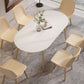 Contemporary Oval Dining Table Sintered Stone Dining Table with 4 Metal Legs for Dining Room Clearhalo ' dining_table' 'Dining Tables & Seating' 'Dining Tables' 'Furniture' 'furniture_dining_table' 'Kitchen & Dining Furniture' 'kitchen&dining_furn' 'kitchen' 'kitchen_dining_table' 1200x1200_c751299a-229b-4e00-b49f-2ae62058261a