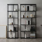 70.87"H Bookcase Black Open Back Modern Style Bookshelf for Home and Office Clearhalo 'Bookcases' 'furn' 'furn_bookcases' 'Furniture' 'furniture_bookcases' 'Office Furniture' 1200x1200_c7553d4d-f2d2-42ba-8d65-d28b19aefaf7