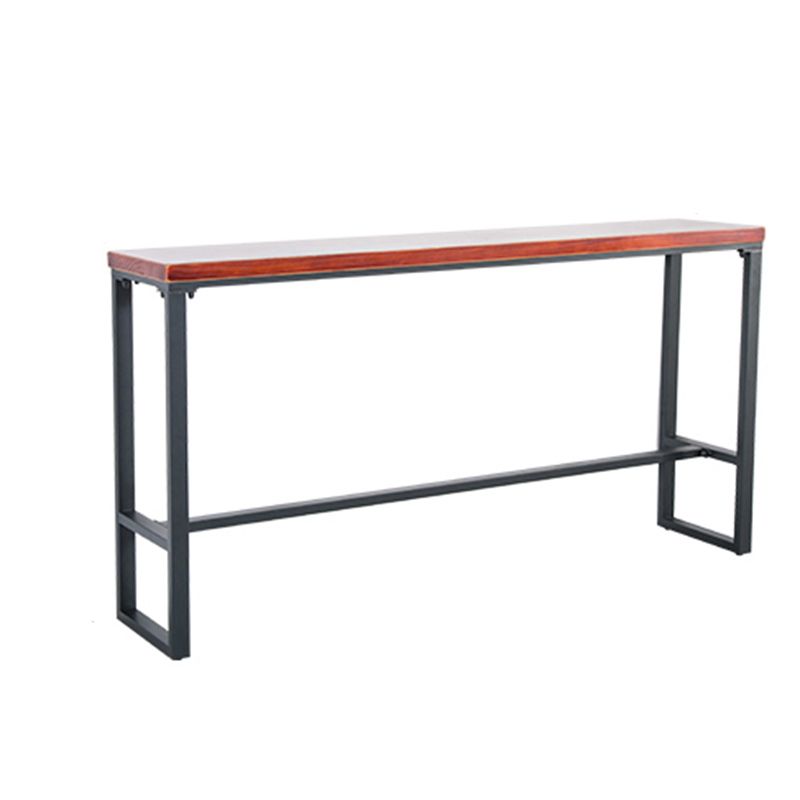 Solid Wood Bar Table Industrial Brown Dining Table for Kitchen Use Clearhalo 'Bar Furniture' 'Bar Tables' 'bar_tables' 'furn' 'furn_bar_tables' 'Furniture' 'Kitchen & Dining Furniture' 1200x1200_c75592d0-3a11-44a4-a823-34fa483fac1e