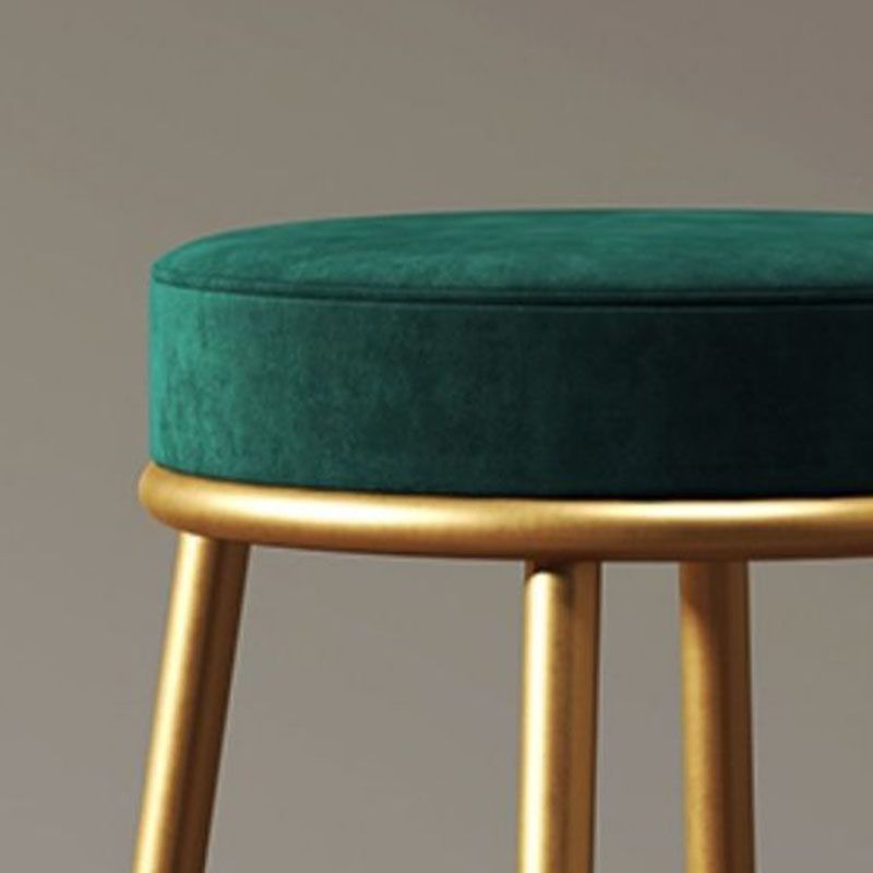 Nordic Style Upholstered Fabric Stools Armless Round Barstools for Home Use Clearhalo 'Bar Furniture' 'Bar Stools' 'bar_stools' 'furn' 'furn_bar_stools' 'Furniture' 'furniture_bar_stools' 'Kitchen & Dining Furniture' 1200x1200_c757b4da-8f3a-4e40-a976-9bb69474644d