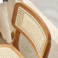 Solid Wood Side Chair Traditional Rattan Dining Chair with Wood Base Clearhalo 'Dining Chairs' 'Dining Tables & Seating' 'dining_chair' 'furn' 'furn_dining_chair' 'Furniture' 'Kitchen & Dining Furniture' 1200x1200_c757f129-7f09-4188-93bc-ae96c2716735
