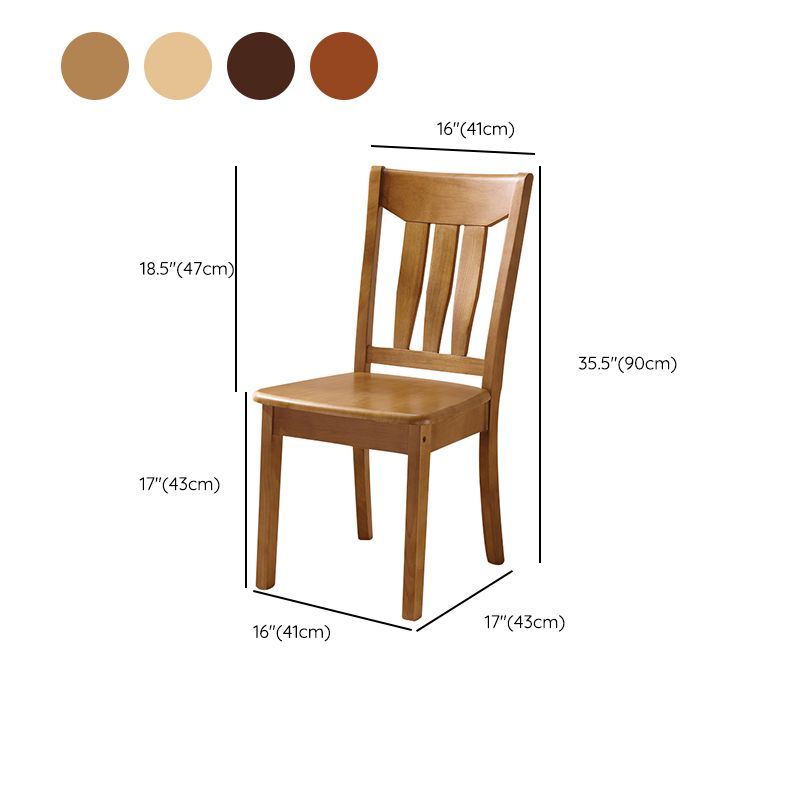 16.5" Wide Side Chair Industrial Wood Side Dining Armless Chairs