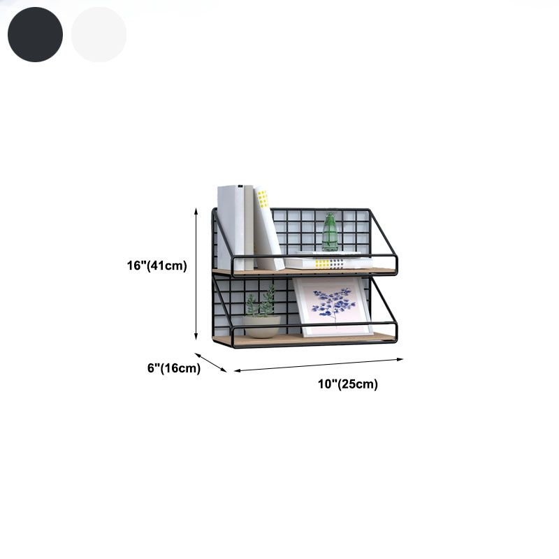 Modern Metal Bookcase, Geometric Bookshelf for Any Room, 6.5" W Clearhalo 'Bookcases' 'furn' 'furn_bookcases' 'Furniture' 'Office Furniture' 1200x1200_c759ca65-2af4-42c6-8cfa-fc3cf3f7248f