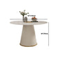 Round Pedestal Dining Table Set 1/2/3/5/7 Pcs Sintered Stone Table and Chairs