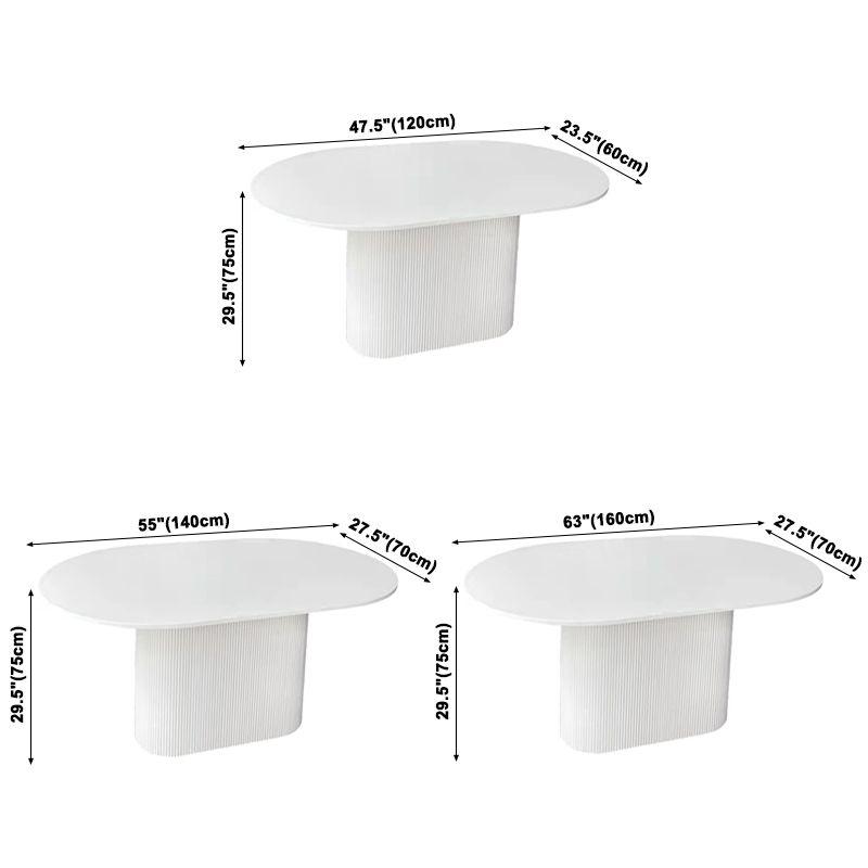 Contemporary Style Dining Table Oval Solid Wood Pedestal Table for Home Clearhalo ' dining_table' 'Dining Tables & Seating' 'Dining Tables' 'furn' 'furn_dining_table' 'Furniture' 'furniture_dining_table' 'Kitchen & Dining Furniture' 'kitchen&dining_furn' 'kitchen' 'kitchen_dining_table' 1200x1200_c75b3693-b1a7-4403-9eed-7ed7a987f40a