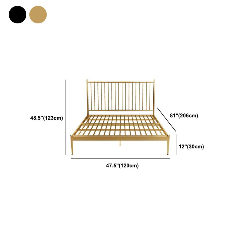 84,65 inch breed eigentijdse latbed metalen bed met hoofdeinde