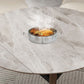 Contemporary Style Sintered Stone Dining Table with Grey Self-Storing Leaf and 4 Legs Base Clearhalo 'Dining Room Sets' 'Dining Tables & Seating' 'dining_room_set' 'furn' 'furn_dining_room_set' 'Furniture' 'furniture_dining_room_set' 'Kitchen & Dining Furniture' 'kitchen&dining_furn' 'kitchen' 1200x1200_c75be4ed-21d6-4844-969c-2b1aed6f2eeb