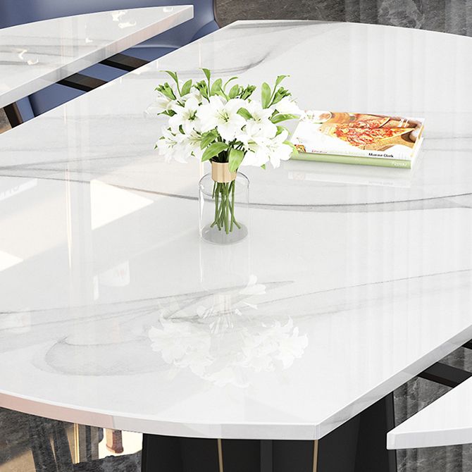 Simplicity Round Dining Room Table Sintered Stone Table with Black Pedestal Base Clearhalo ' dining_table' 'Dining Tables & Seating' 'Dining Tables' 'furn' 'furn_dining_table' 'Furniture' 'furniture_dining_table' 'Kitchen & Dining Furniture' 'kitchen&dining_furn' 'kitchen' 'kitchen_dining_table' 1200x1200_c75bf9ac-db36-4c2b-8c5f-7c7ca85675d3