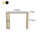 Glam Faux Marble Bistro Table Indoor Iron Double Pedestal Bar Dining Table with 2-Shelf Clearhalo 'Bar Furniture' 'Bar Tables' 'bar_tables' 'furn' 'furn_bar_tables' 'Furniture' 'furniture_bar_tables' 'Kitchen & Dining Furniture' 1200x1200_c75cd8b5-9923-42e0-b753-2b94f2c5eded
