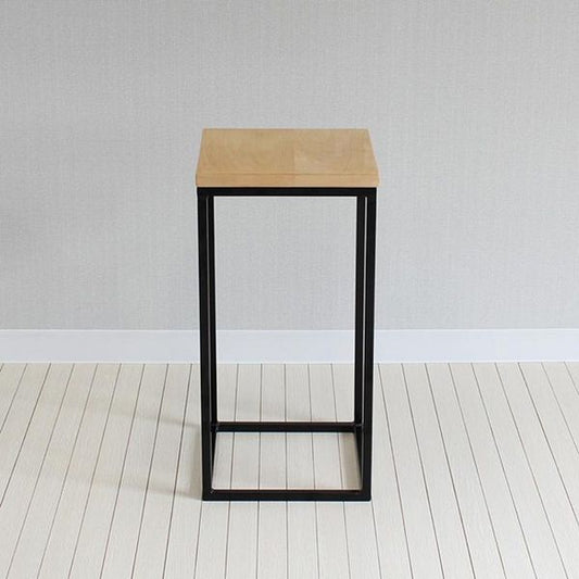 Tavolo da lato superiore in legno moderno in legno 23.6 "TABELLA FINE FERMATO