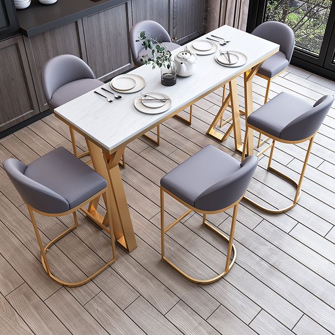 Traditional Luxury Bar Dining Table Rectangle Bar Table with Sled Base Clearhalo 'Bar Furniture' 'Bar Tables' 'bar_tables' 'furn' 'furn_bar_tables' 'Furniture' 'furniture_bar_tables' 'Kitchen & Dining Furniture' 1200x1200_c75dd443-4120-45cc-a60a-3d1a21ac8757