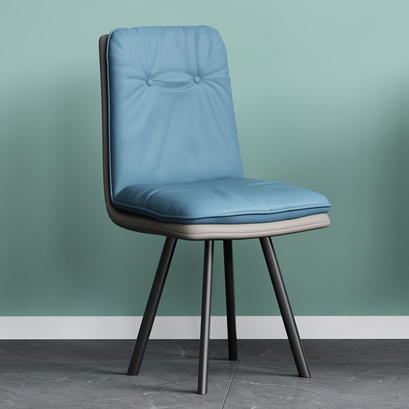 Sedie da pranzo moderne senza braccio in pelle finta sedia da pranzo parsons