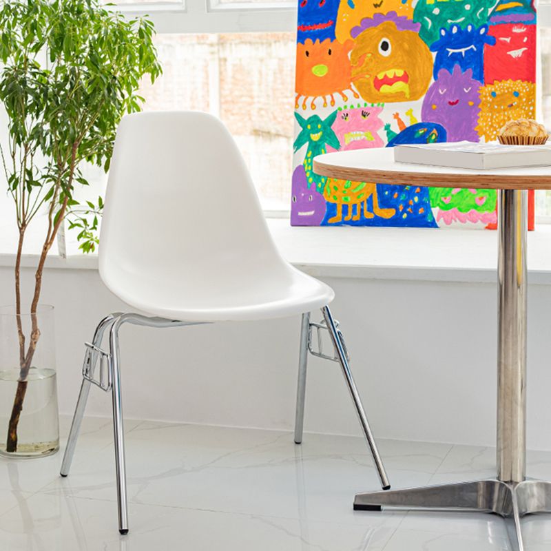 Modern Metal Dining Armless Chair Plastic Dining Side Chair for Restaurant Use Clearhalo ' kitchen&dining_furn' 'Dining Chairs' 'Dining Tables & Seating' 'dining_chair' 'Furniture' 'furniture_dining_chair' 'Kitchen & Dining Furniture' 'kitchen' 1200x1200_c76185ef-3226-4883-b96c-5967e4157b96
