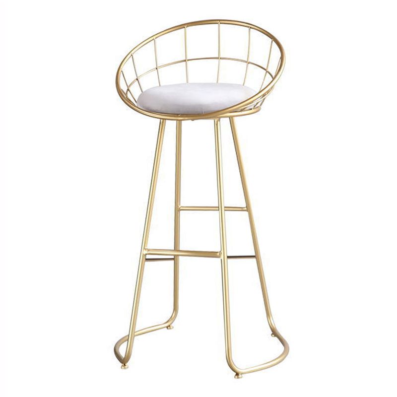 Contemporary Low Back Bar Stools Metal Barstool with Cushion for Bar Clearhalo 'Bar Furniture' 'Bar Stools' 'bar_stools' 'furn' 'furn_bar_stools' 'Furniture' 'Kitchen & Dining Furniture' 1200x1200_c7625758-fc4d-4152-9b63-bccf1d8984bc