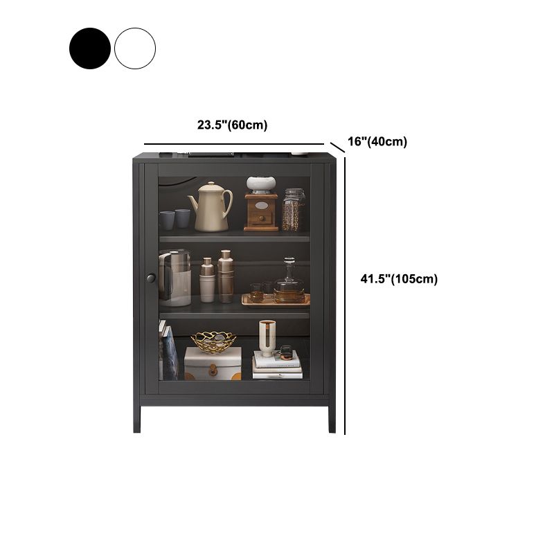 Engineered Wood Dining Server with 2 Shelves Modern Sideboard Table