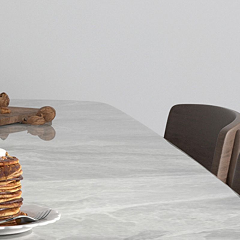 Tavolo da pranzo a casa in pietra sinterizzato tavolo da pranzo moderno con 4 gambe