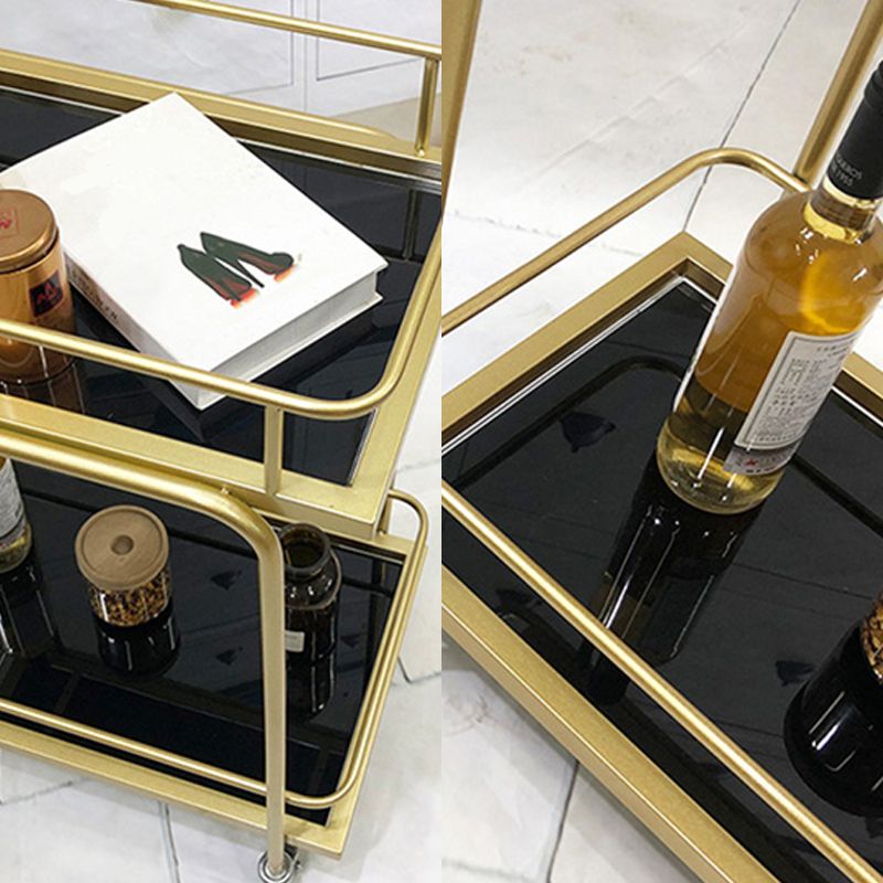 Modern Home Dining Prep Table 23.6"L Open Storage Rectangular Rolling Prep Table Clearhalo 'furn' 'furn_kitchen_islands_carts' 'Furniture' 'Kitchen & Dining Furniture' 'Kitchen Islands & Carts' 'kitchen_islands_carts' 1200x1200_c76492ac-4916-479e-9c24-3d7b599554d9