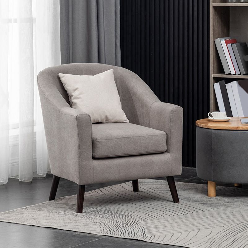 Basic Four Leg Chair with Sloped Arms and Removable Cushions