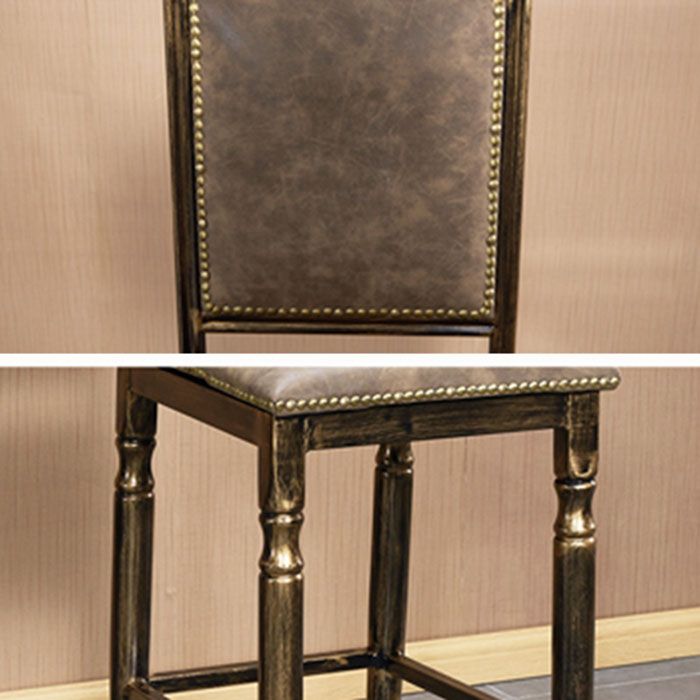 Distressed Bronze 29.5" H Barstool Industrial Indoor Tall Stool with Square Seat Clearhalo 'Bar Furniture' 'Bar Stools' 'bar_stools' 'furn' 'furn_bar_stools' 'furniture_bar_stools' 'Kitchen & Dining Furniture' 'kitchen&dining_furn' 'kitchen' 'kitchen_furn' Furniture' 1200x1200_c7676283-6f2f-492f-8a4e-1af6a64414e2