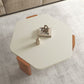 No Distressing Modern Coffee Table Set Beech Coffee Table with 3 Legs