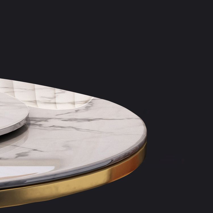Metal Modern Round Indoor Table Sintered Stone Table for Kitchen and Dining Room Clearhalo ' dining_table' 'Dining Tables & Seating' 'Dining Tables' 'furn' 'furn_dining_table' 'Furniture' 'furniture_dining_table' 'Kitchen & Dining Furniture' 'kitchen&dining_furn' 'kitchen' 'kitchen_dining_table' 1200x1200_c767c836-c35a-424b-a85d-881a0b5097b2