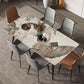 Simplicity Rectangle Dining Room Table Grey Sintered Stone Table with 4 Black Legs Clearhalo ' dining_table' 'Dining Tables & Seating' 'Dining Tables' 'furn' 'furn_dining_table' 'Furniture' 'furniture_dining_table' 'Kitchen & Dining Furniture' 'kitchen&dining_furn' 'kitchen' 'kitchen_dining_table' 1200x1200_c7683c10-a4d7-491f-ae04-26a8ff79fe68