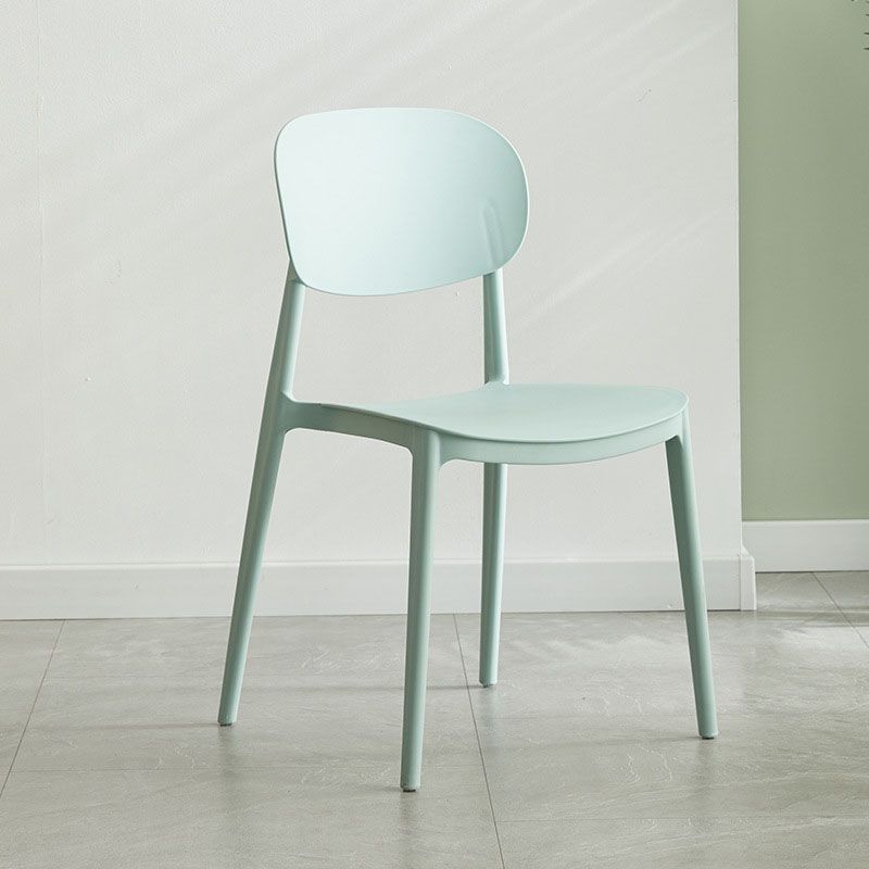 Contemporary Stackable Chairs Open Back Kitchen Armless Chairs with Plastic Legs Clearhalo 'Dining Chairs' 'Dining Tables & Seating' 'dining_chair' 'furn' 'furn_dining_chair' 'Furniture' 'furniture_dining_chair' 'Kitchen & Dining Furniture' 1200x1200_c769b73e-6bb1-4c42-867b-d6f30153668d
