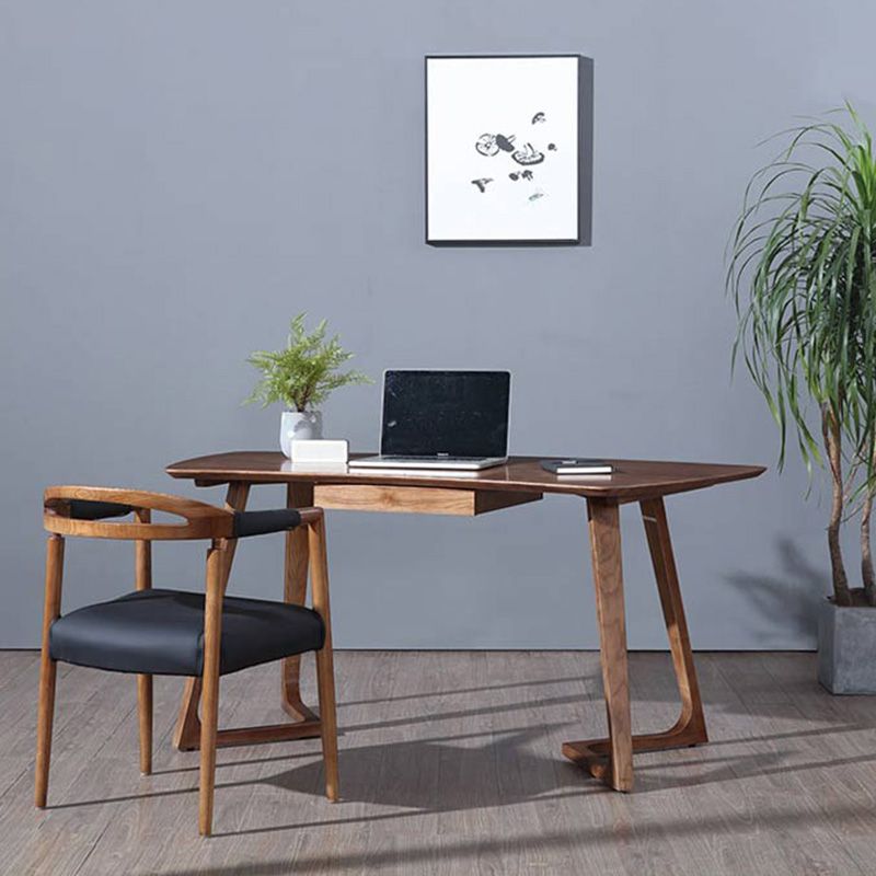 30" H Ash Office Desk Contemporary Writing Desk in Matte Finish Clearhalo 'furn' 'furn_office_desk' 'Furniture' 'Office Desks' 'Office Furniture' 'office_desk' 1200x1200_c769df8f-58c0-4251-b76d-519b94a10b39