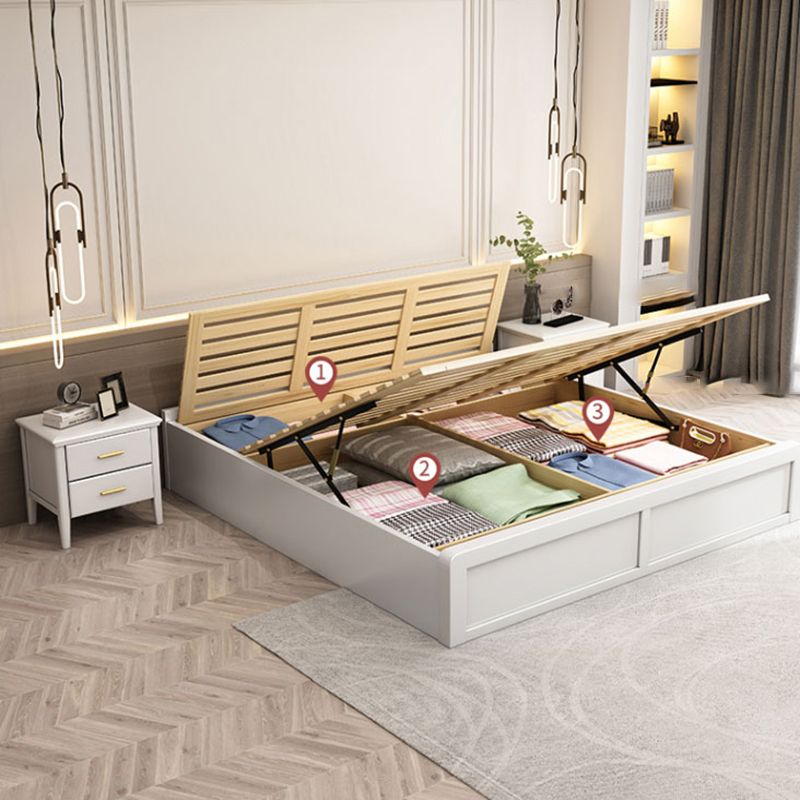 Mident secolo moderno piattaforma bianca piattaforma piattaforma in legno massiccio