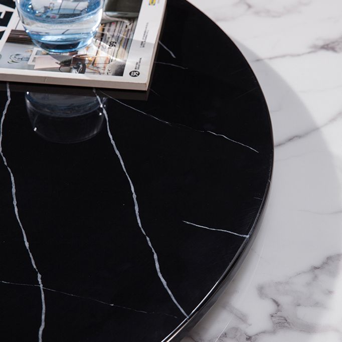Minimalist Round Shape Standard Table Marble Kitchen Dining Table Clearhalo ' dining_table' 'Dining Tables & Seating' 'Dining Tables' 'furn' 'furn_dining_table' 'Furniture' 'furniture_dining_table' 'Kitchen & Dining Furniture' 'kitchen&dining_furn' 'kitchen' 'kitchen_dining_table' 1200x1200_c76b5faa-9963-4b5b-bdac-574ab4669756