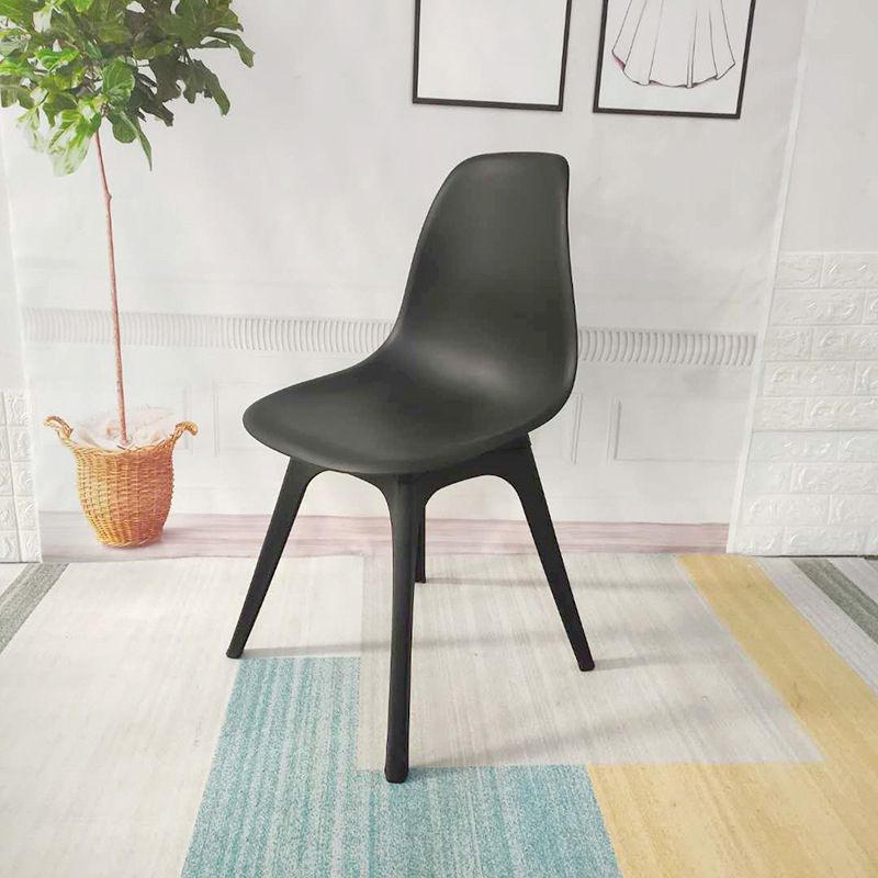 Contemporary Plastic Side Chair Kitchen Solid Back Dining Room Chair Set Clearhalo ' kitchen&dining_furn' 'Dining Chairs' 'Dining Tables & Seating' 'dining_chair' 'Furniture' 'furniture_dining_chair' 'Kitchen & Dining Furniture' 'kitchen' 1200x1200_c76bc630-8d91-4804-a55d-49f63dc7c489