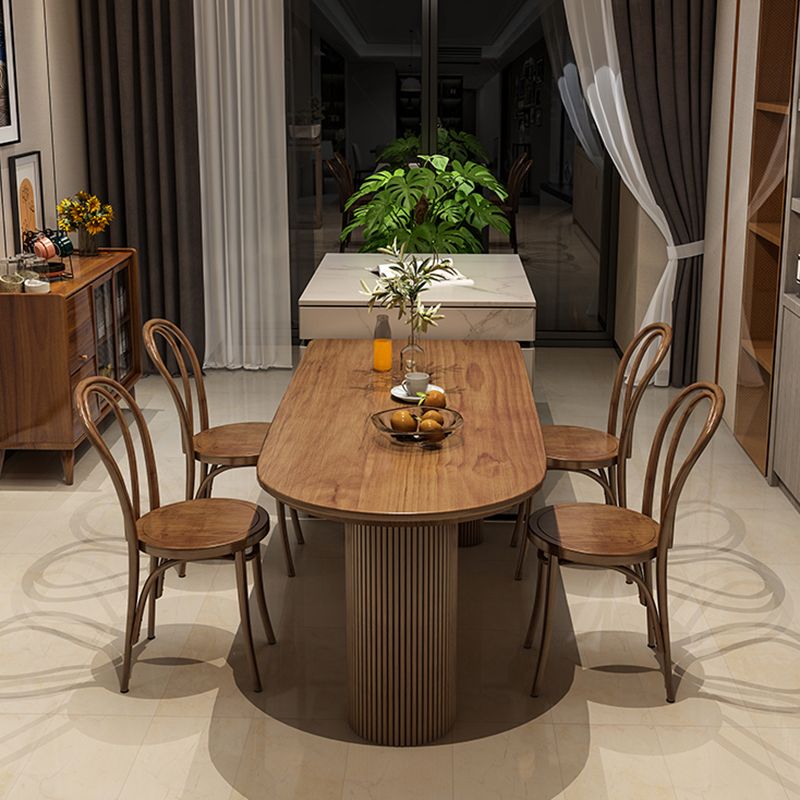 Free Form Solid Wood Dining Table Contemporary Dining Table for Dining Room Clearhalo 'Dining Tables & Seating' 'Dining Tables' 'dining_table' 'furn' 'furn_dining_table' 'Furniture' 'Kitchen & Dining Furniture' 1200x1200_c76c9fd8-c9ff-4d40-8ea5-c1982726a399