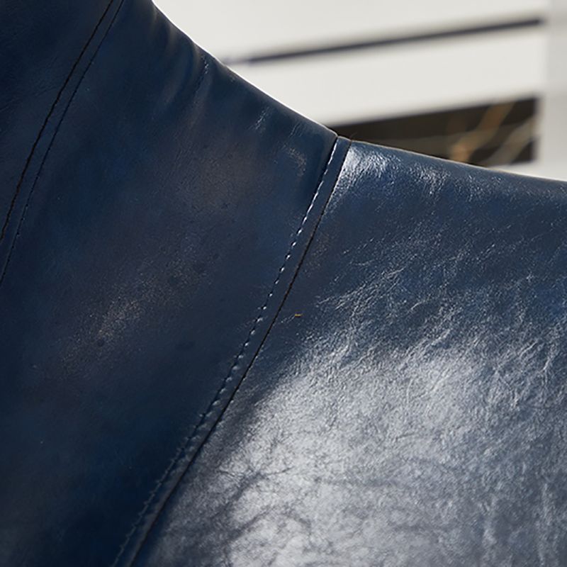 Indoor Modern Leather Bar Stool Bucket Footrest Low Back Counter & Bar Stool