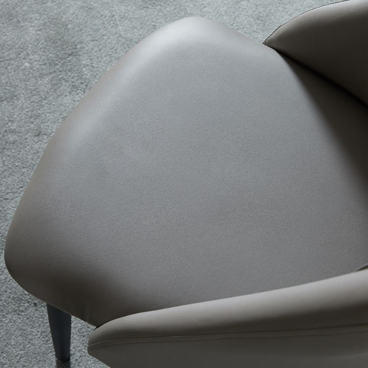 Leather Upholstered Armless Dining Chairs Home Side Chairs with Metal Legs Clearhalo ' kitchen&dining_furn' 'Dining Chairs' 'Dining Tables & Seating' 'dining_chair' 'furn' 'furn_dining_chair' 'Furniture' 'furniture_dining_chair' 'Kitchen & Dining Furniture' 'kitchen' 1200x1200_c76ecf7a-0607-4898-bb0c-dd9acbb40d7e