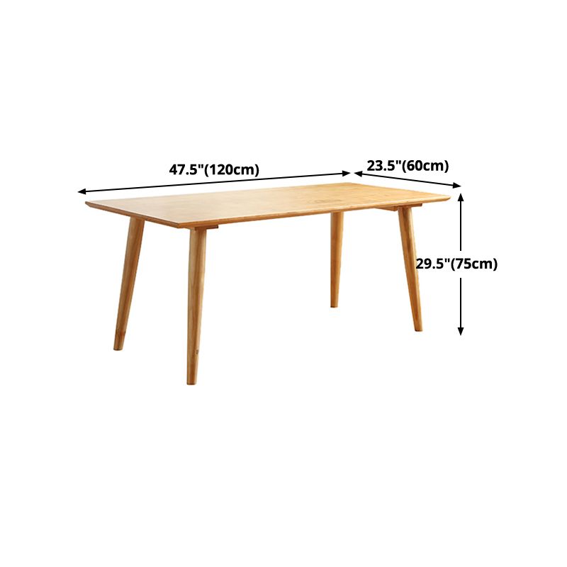 Solid Wood Dining Table Modern Brown Dining Table with 4 Legs Clearhalo 'Dining Tables & Seating' 'Dining Tables' 'dining_table' 'furn' 'furn_dining_table' 'Furniture' 'furniture_dining_table' 'Kitchen & Dining Furniture' 1200x1200_c76f70a1-013a-415c-88c4-8208ffe9f024