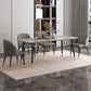 Nordic 1/2/3/5/7 Pieces Dining Set with Sintered Stone Table and Leather Chairs Dining Set Clearhalo 'Dining Room Sets' 'Dining Tables & Seating' 'dining_room_set' 'furn' 'furn_dining_room_set' 'Furniture' 'furniture_dining_room_set' 'Kitchen & Dining Furniture' 'kitchen&dining_furn' 'kitchen' 1200x1200_c76f9dd9-d252-49d8-bb78-3620776cab66