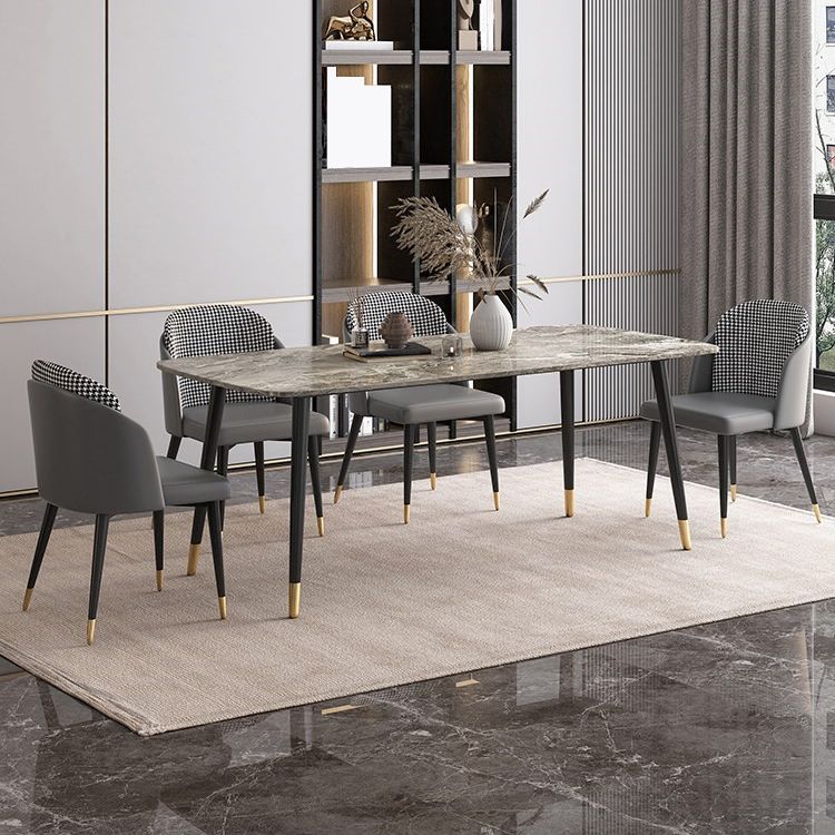 Nordic 1/2/3/5/7 Pieces Dining Set with Sintered Stone Table and Leather Chairs Dining Set Clearhalo 'Dining Room Sets' 'Dining Tables & Seating' 'dining_room_set' 'furn' 'furn_dining_room_set' 'Furniture' 'furniture_dining_room_set' 'Kitchen & Dining Furniture' 'kitchen&dining_furn' 'kitchen' 1200x1200_c76f9dd9-d252-49d8-bb78-3620776cab66