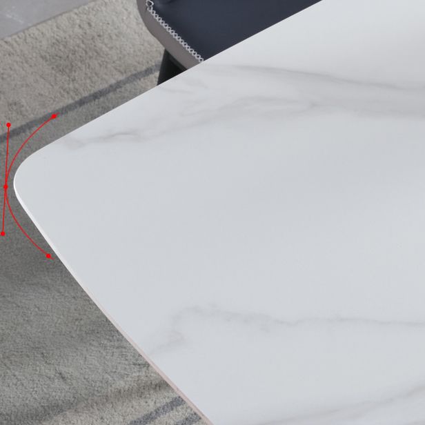 Glam Rectangle Dining Table Set 1/2/5/7 Pieces Dinette Set with Sintered Stone Top Clearhalo 'Dining Room Sets' 'Dining Tables & Seating' 'dining_room_set' 'furn' 'furn_dining_room_set' 'Furniture' 'Kitchen & Dining Furniture' 1200x1200_c770111f-092b-47d5-b86f-d56d585e7f18