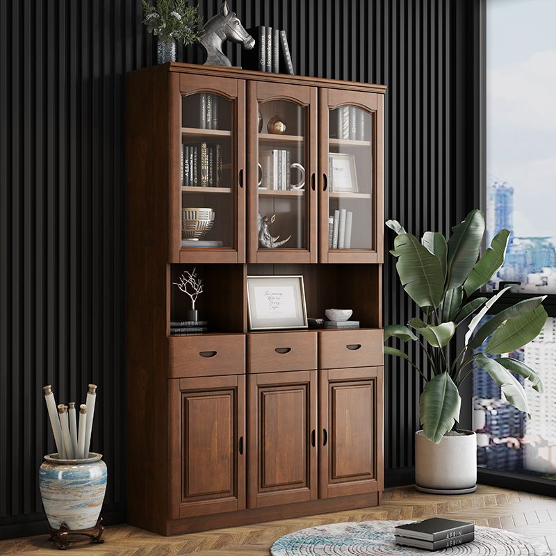 Grooves Handle Storage Cabinet Solid Wood Cabinet with Drawer Clearhalo 'Cabinets & Chests' 'cabinets_chests' 'furn' 'furn_cabinets_chests' 'Furniture' 'Living Room Furniture' 1200x1200_c770336d-9468-4e16-8307-e9b75344f8b2