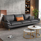 Contemporary 3-seater 33.46" H Faux Leather Pillow Top Arm Sofa