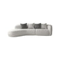Nordic Living Room Curved Assembled Tight Back Square Arm Seating
