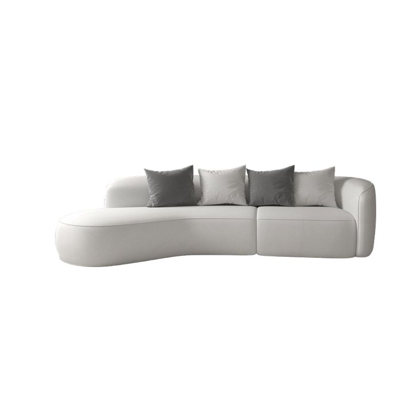 Nordic Living Room Curved Assembled Tight Back Square Arm Seating