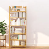 Adjustable Wood Book Shelf Bamboo Natural Shelf Bookcase Open Shelf Shelves Included Clearhalo 'Bookcases' 'furn' 'furn_bookcases' 'Furniture' 'Office Furniture' 1200x1200_c7725c40-2648-477d-a15c-ee810f5660e4