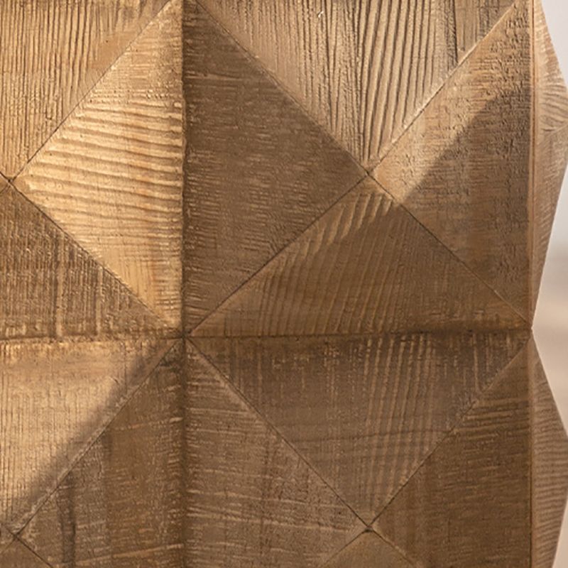 Sqaure Pine Drum Side Table Rustic Natural 14.37" Wide End Table Clearhalo 'Coffee & Accent Tables' 'End & Side Tables' 'end_side_tables' 'furn' 'furn_end_side_tables' 'Furniture' 'Living Room Furniture' 1200x1200_c7729f8d-e917-4434-8b2b-446269a5e51c